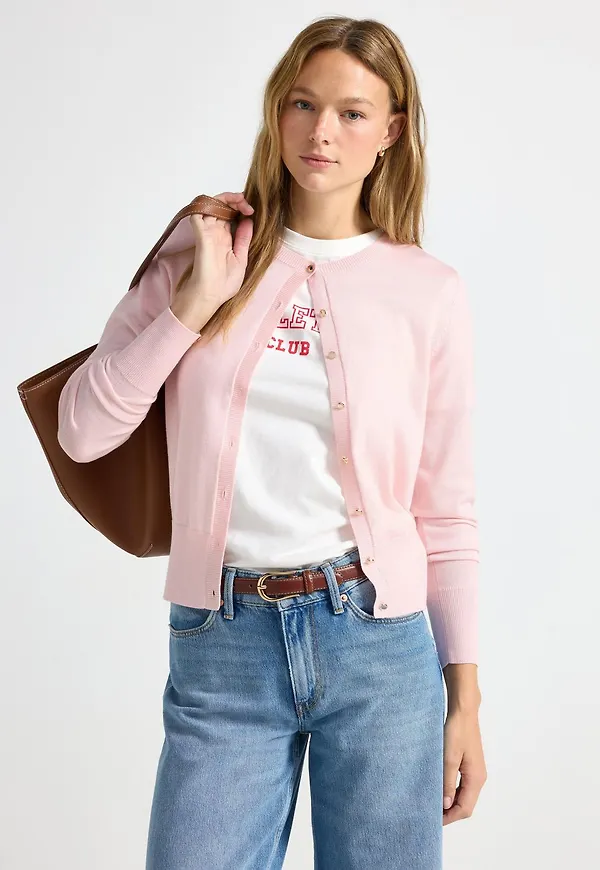 Finstickad cardigan