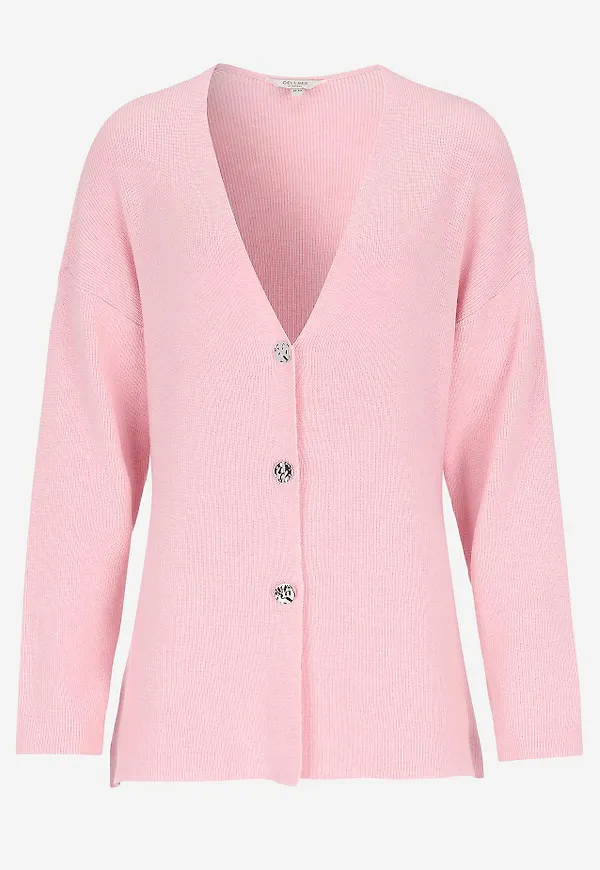 Finstickad cardigan