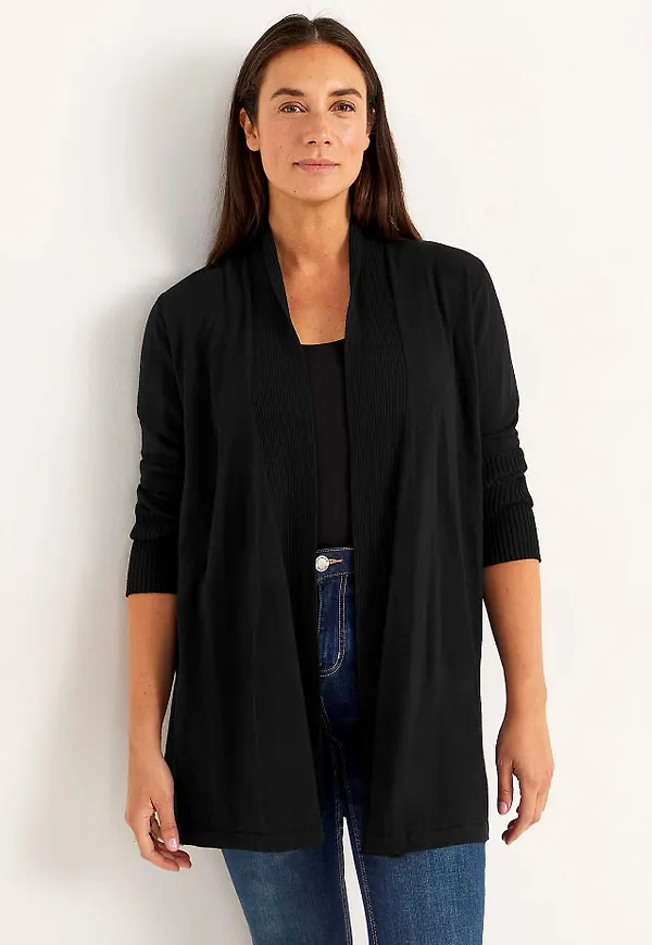 Finstickad cardigan