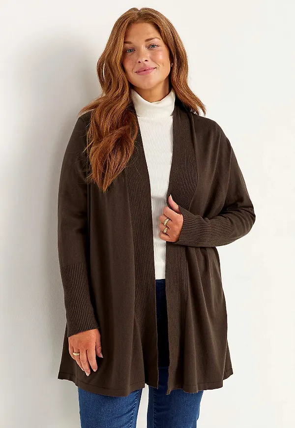 Finstickad cardigan