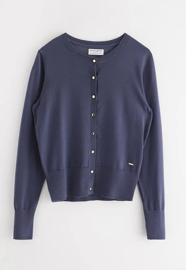 Finstickad cardigan