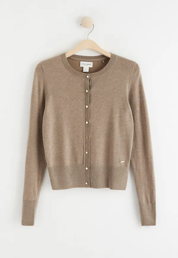 Finstickad cardigan