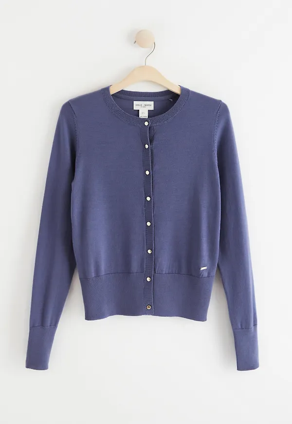 Finstickad cardigan