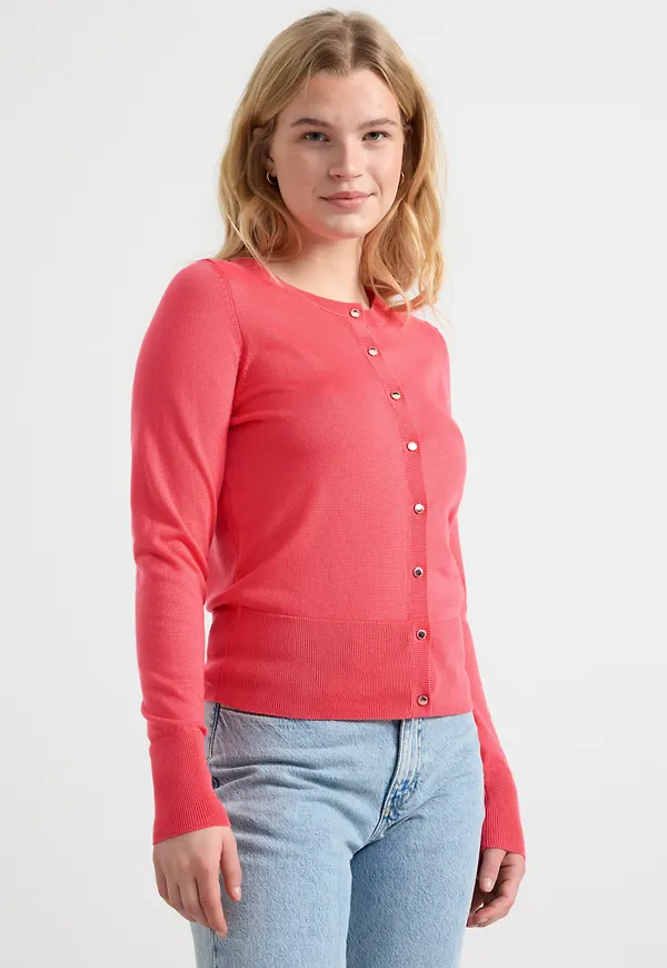 Finstickad cardigan