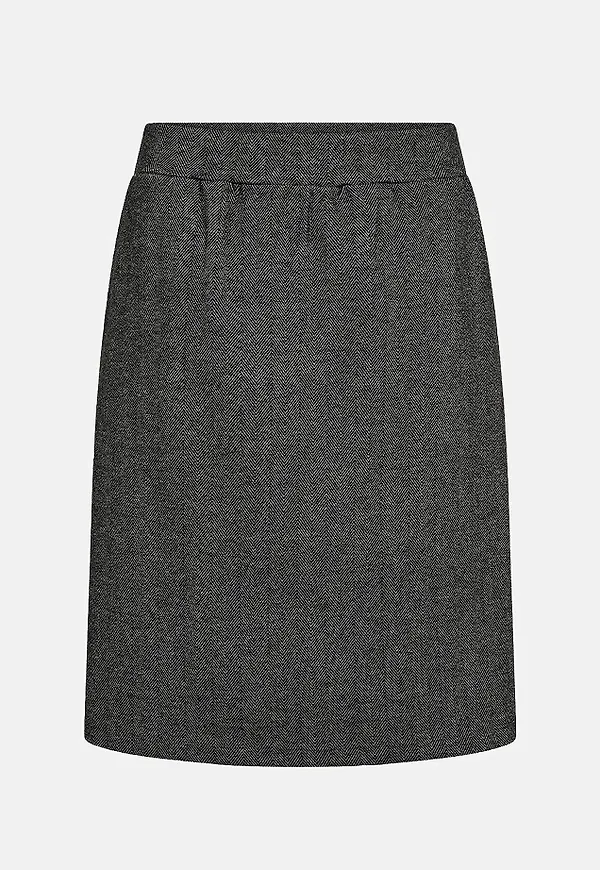 Fiskbensmönstrad trikåkjol
