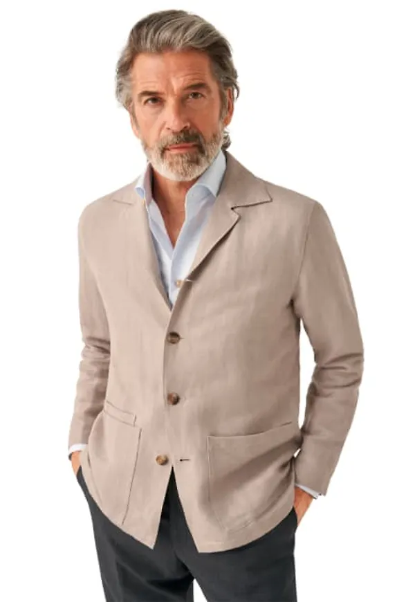 Fiskbensmönstrad Overshirt