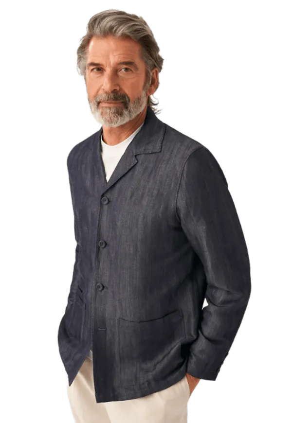 Fiskbensmönstrad Overshirt
