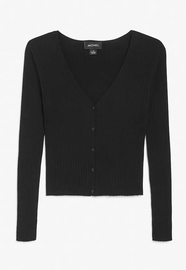 Fitted cardigan - Black