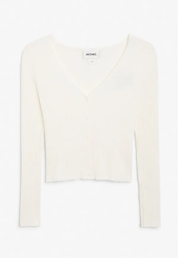 Fitted cardigan - White