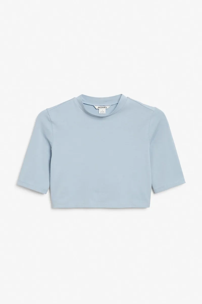 Fitted crop top - Blue