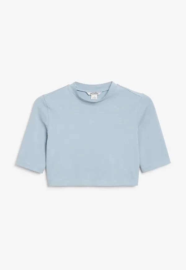 Fitted crop top - Blue