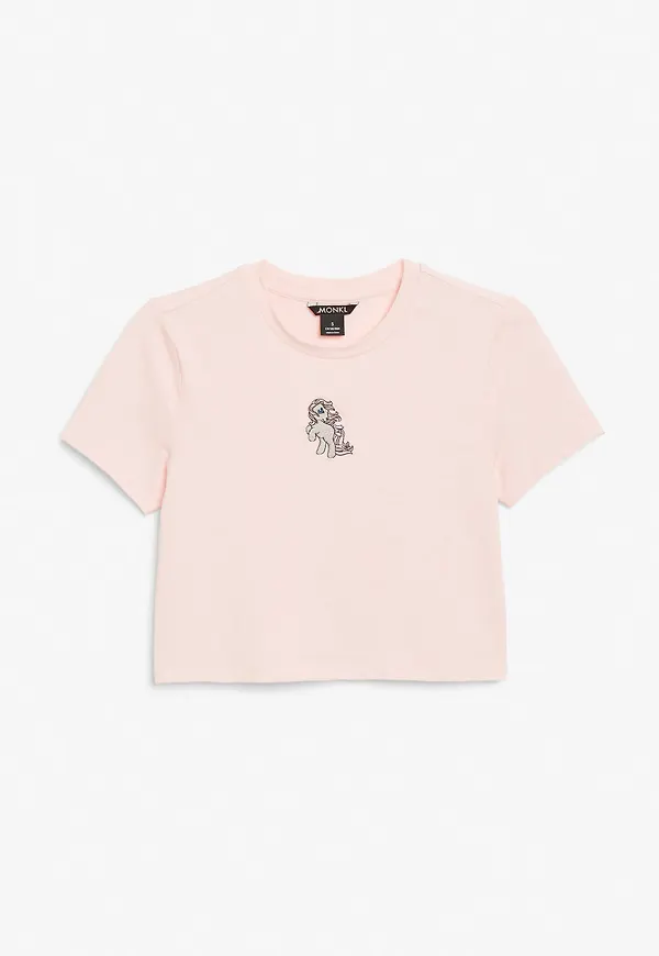Fitted crop top - Pink