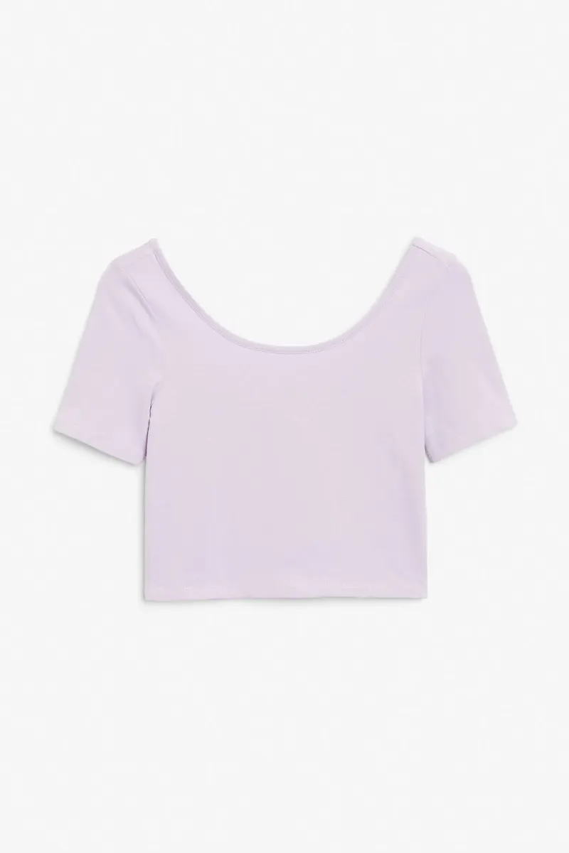 Fitted crop top - Purple