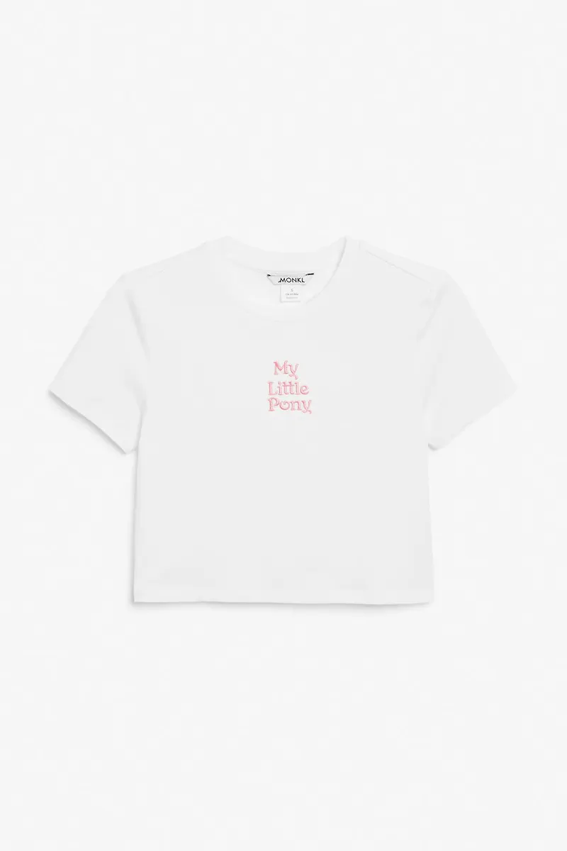 Fitted crop top - White