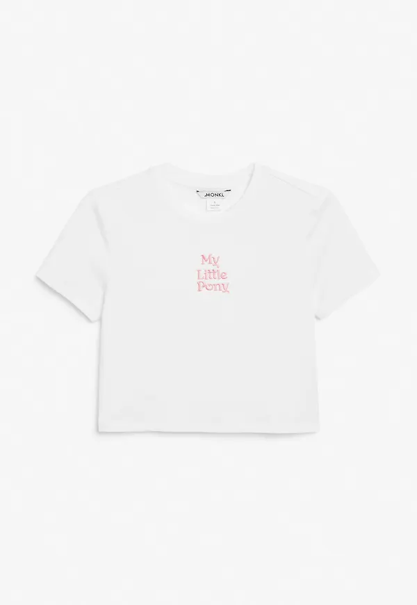 Fitted crop top - White