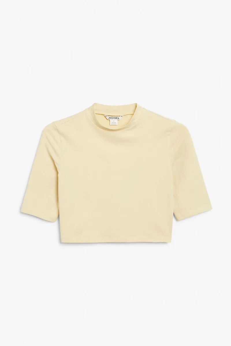 Fitted crop top - Yellow