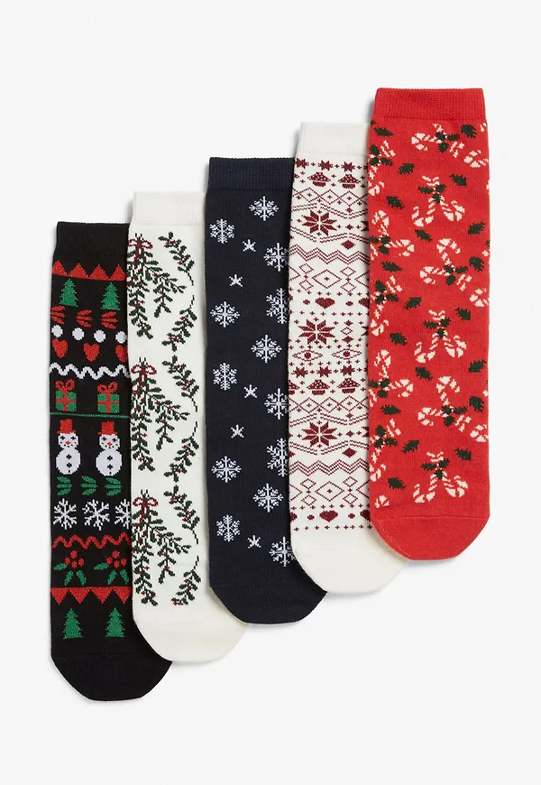 Five-pack socks - Red