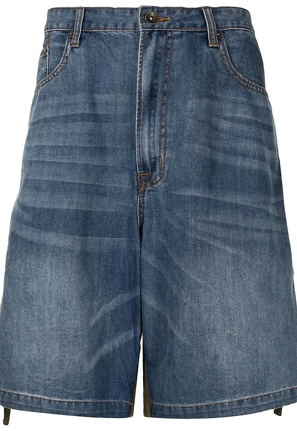 FIVE CM tvåfärgade jeansshorts - Blå