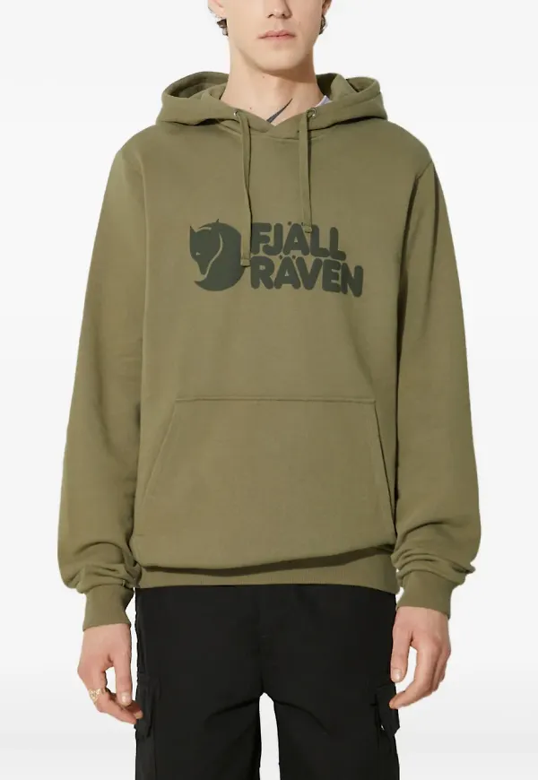 Fjällräven hoodie med logotypdetalj - Grön