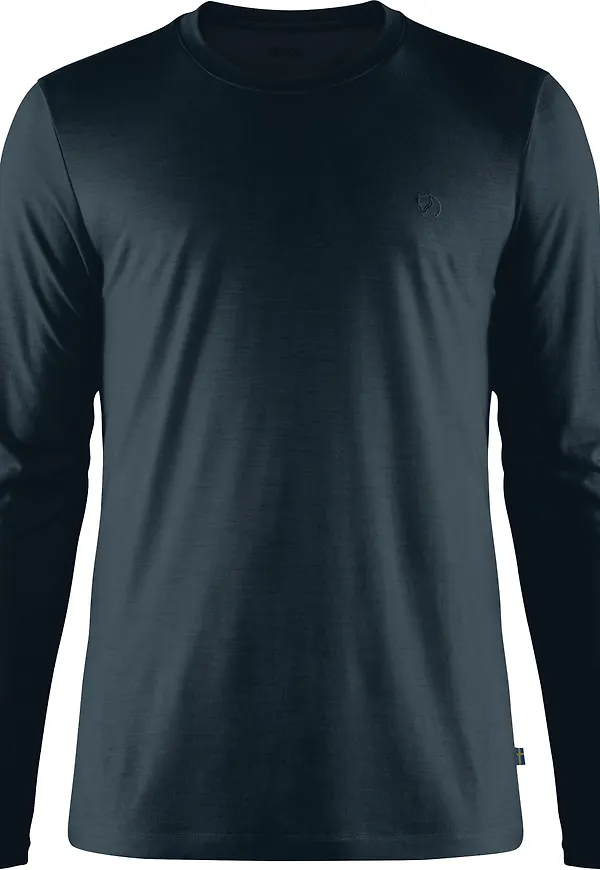 Fjällräven Men's Abisko Wool Ls Dark Navy