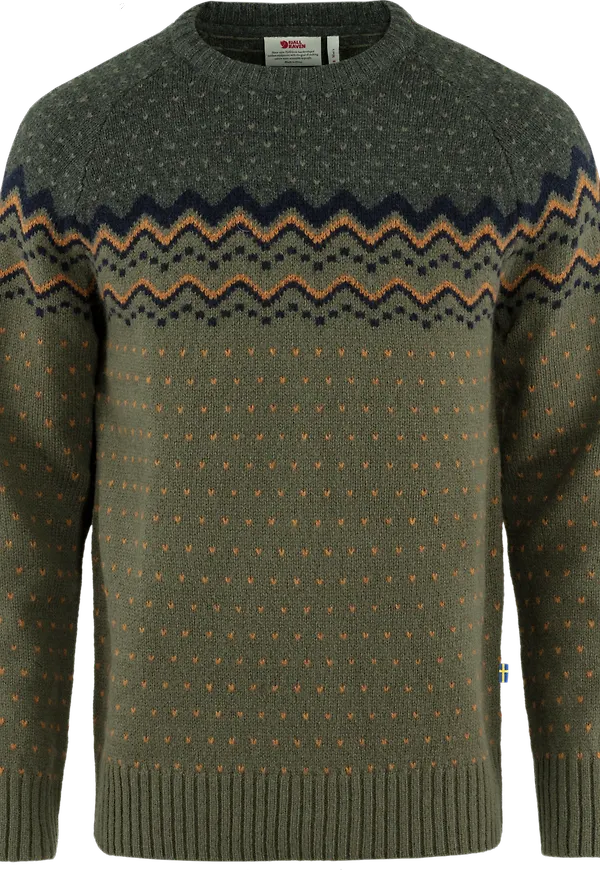 Fjällräven Men's Övik Knit Sweater Laurel Green/Deep Forest