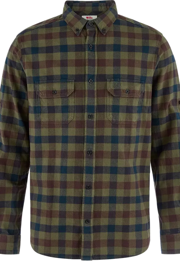Fjällräven Men's Skog Relaxed Shirt Laurel Green/Dark Navy