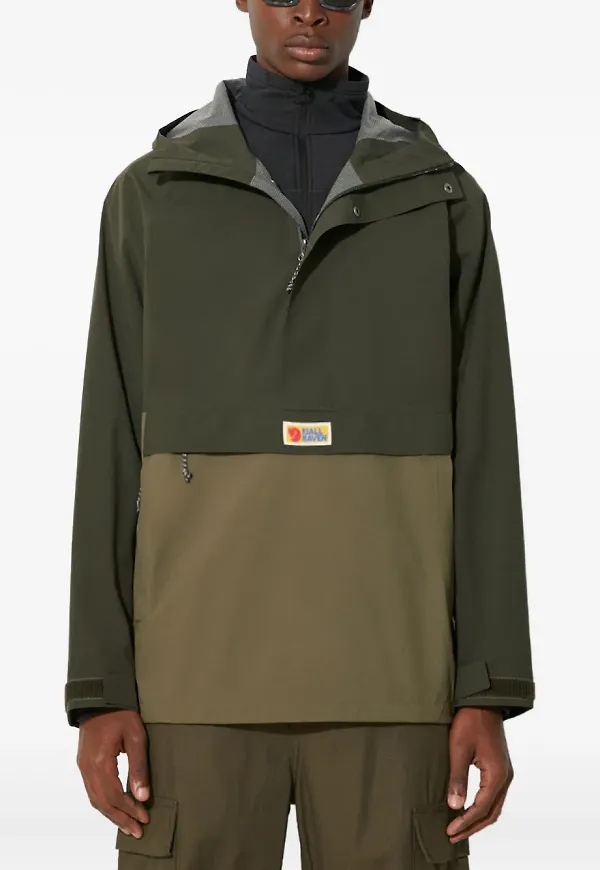 Fjällräven tvåfärgad jeansjacka med huva - Grön