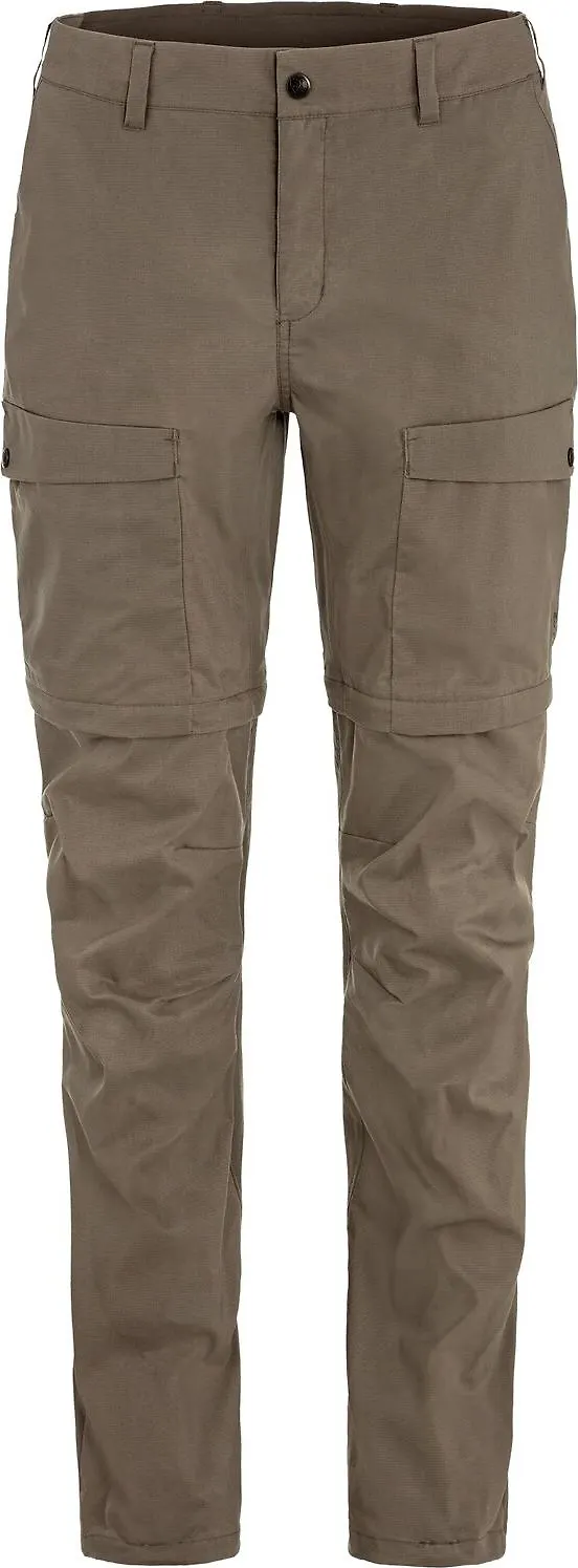 Fjällräven Women's Abisko Hybrid Trail Trousers Zip-Off Suede Brown