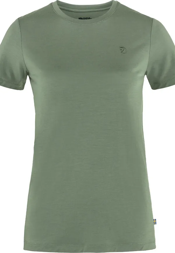 Fjällräven Women's Abisko Wool Short Sleeve Patina Green