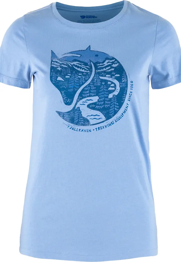 Fjällräven Women's Arctic Fox Print T-shirt Ultramarine