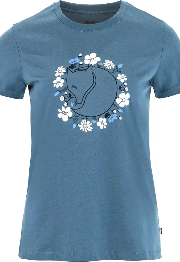 Fjällräven Women's Fjällblomster Fox T-Shirt Dawn Blue