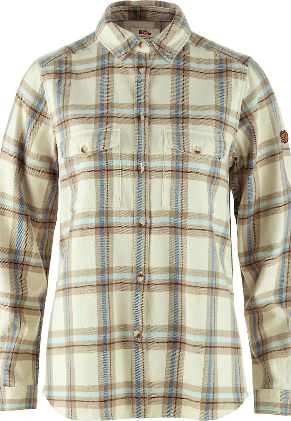 Fjällräven Women's Övik Heavy Flannel Shirt Chalk White-fossil