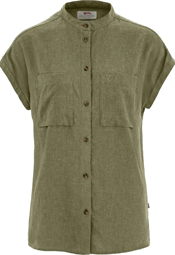 Fjällräven Women's Övik Hemp Shirt Short Sleeve Green