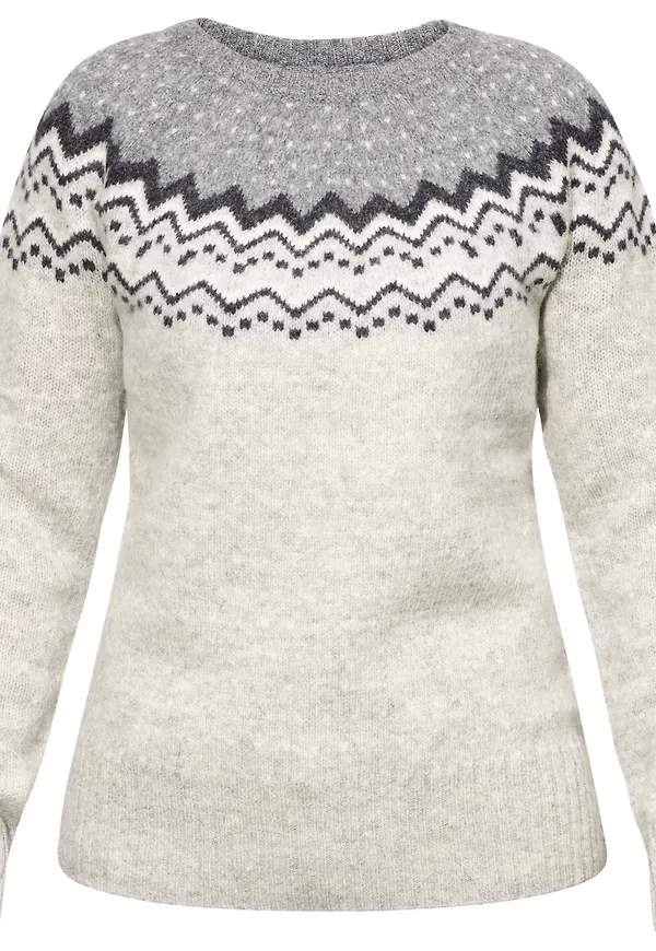 Fjällräven Women's Övik Knit Sweater Grey