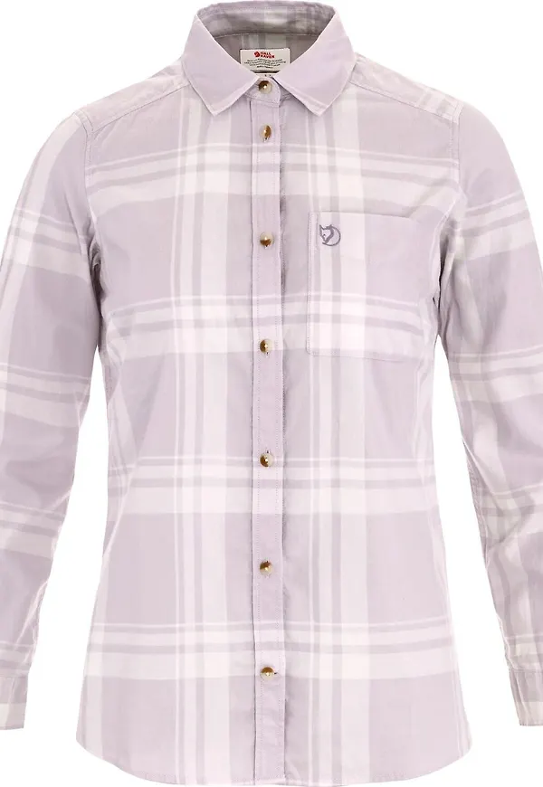Fjällräven Women's Övik Lite Flannel Shirt Lavender Mist-eggshell