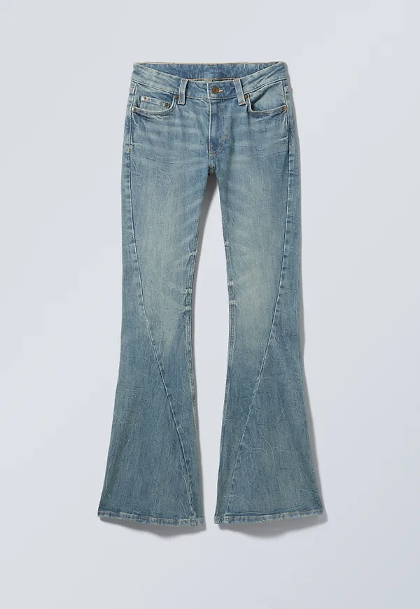 Flame Low Rise Slim Flared Twist Jeans