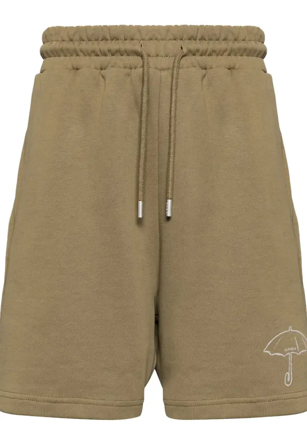 FLÂNEUR shorts med logotyp - Brun