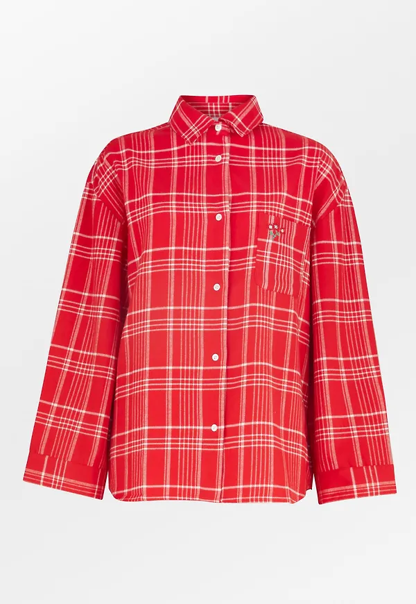 Flannel Grid Pyjamas Shirt
