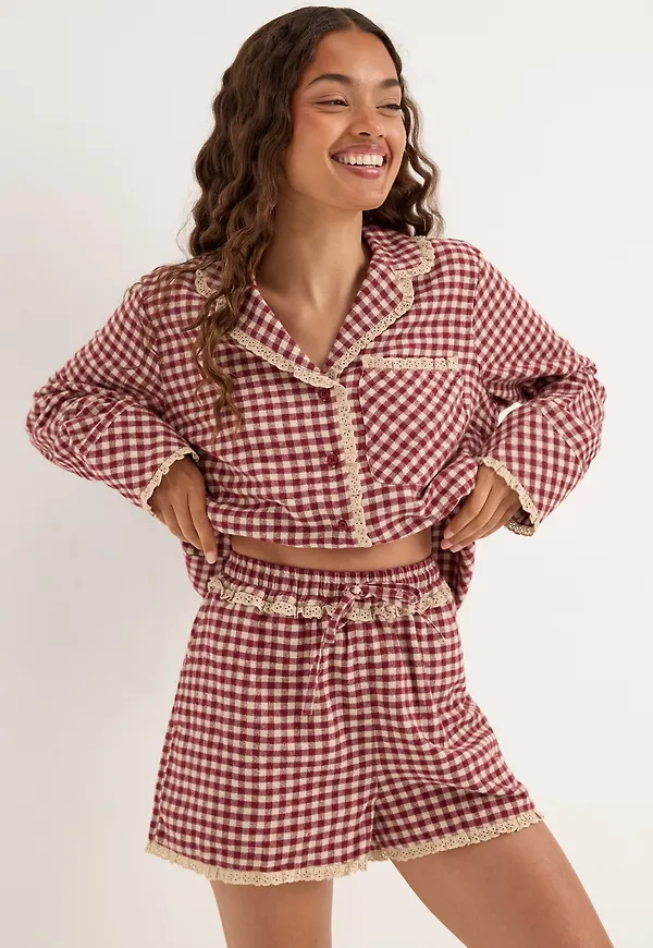 Flannel Pajama Shorts