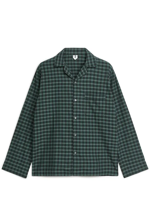 Flannel Pyjama Shirt - Black