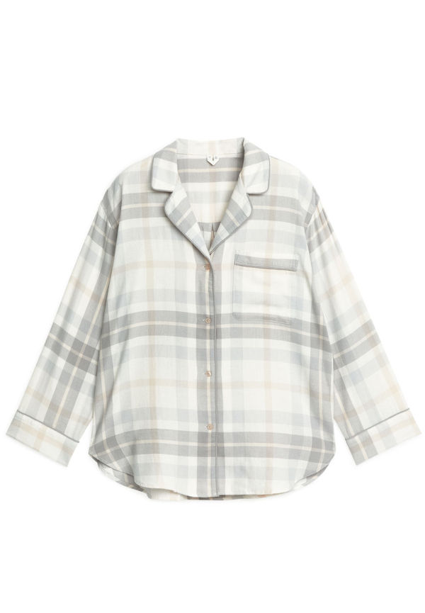 Flannel Pyjama Shirt - Grey