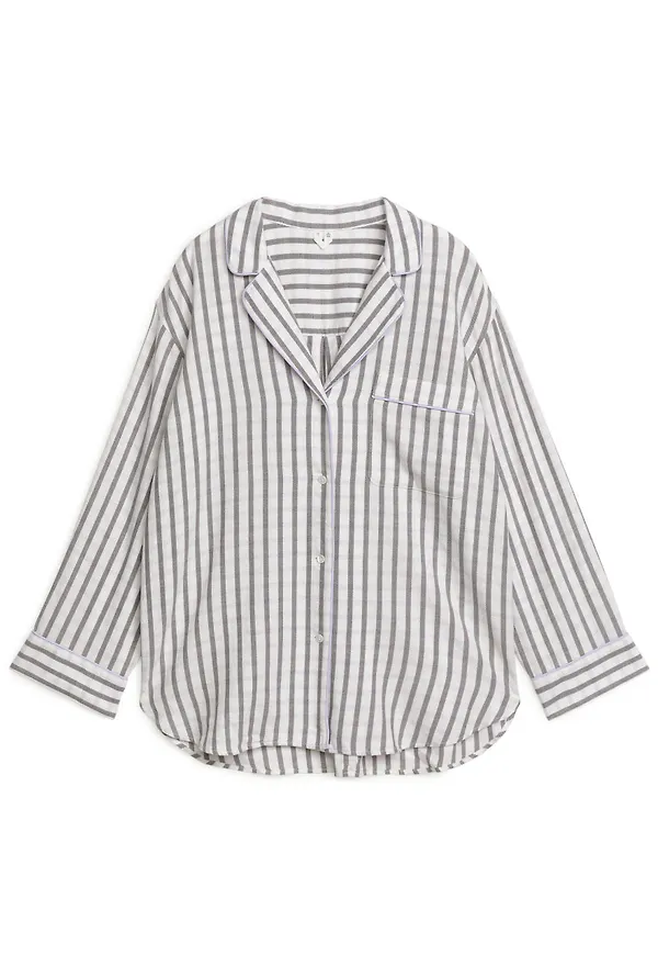 Flannel Pyjama Shirt - Purple