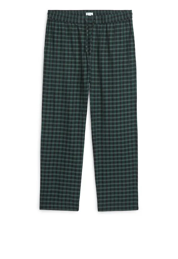Flannel Pyjama Trousers - Black