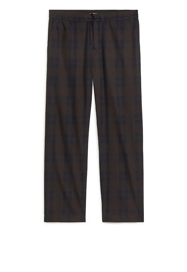 Flannel Pyjama Trousers - Brown