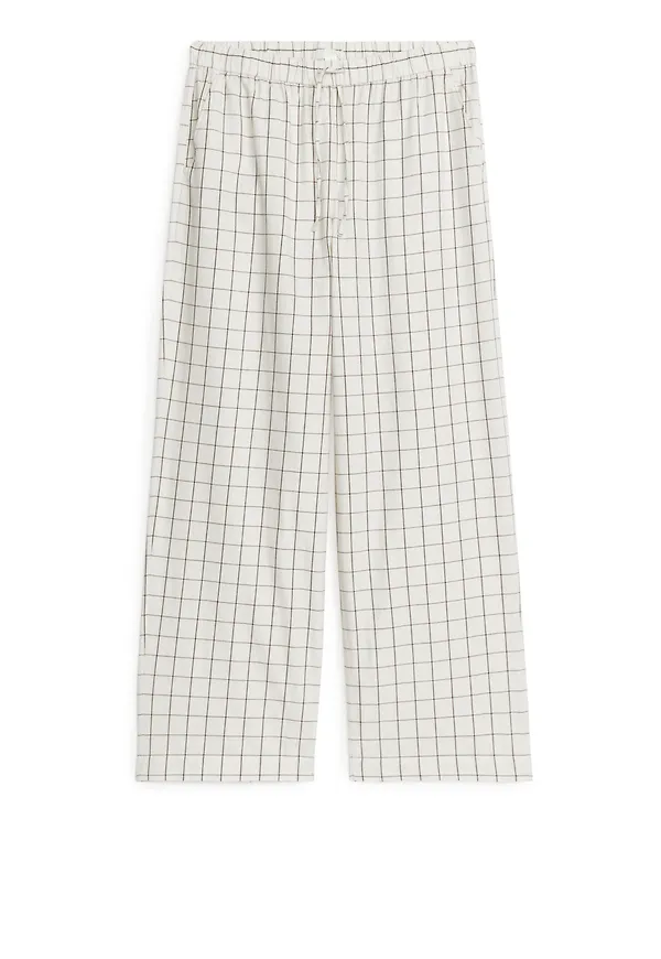 Flannel Pyjama Trousers - White