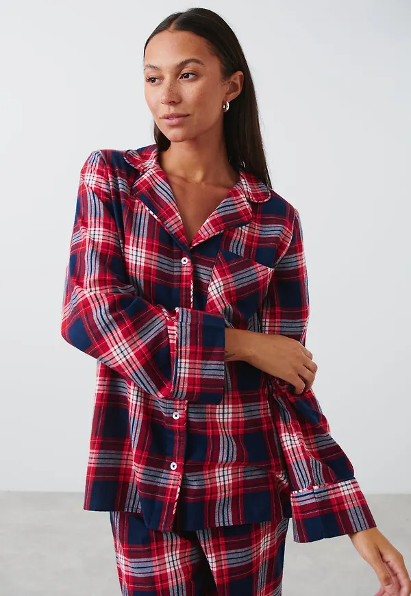 Flannel pyjamas shirt