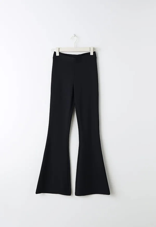 Flare jersey trousers