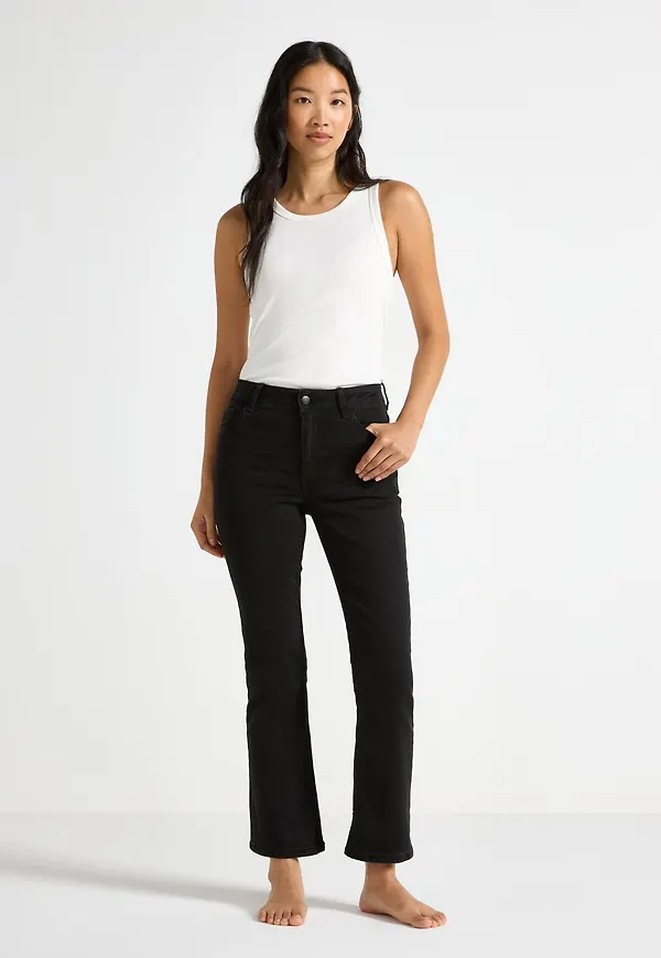 FLARE Karen cropped jeans med medelhög midja