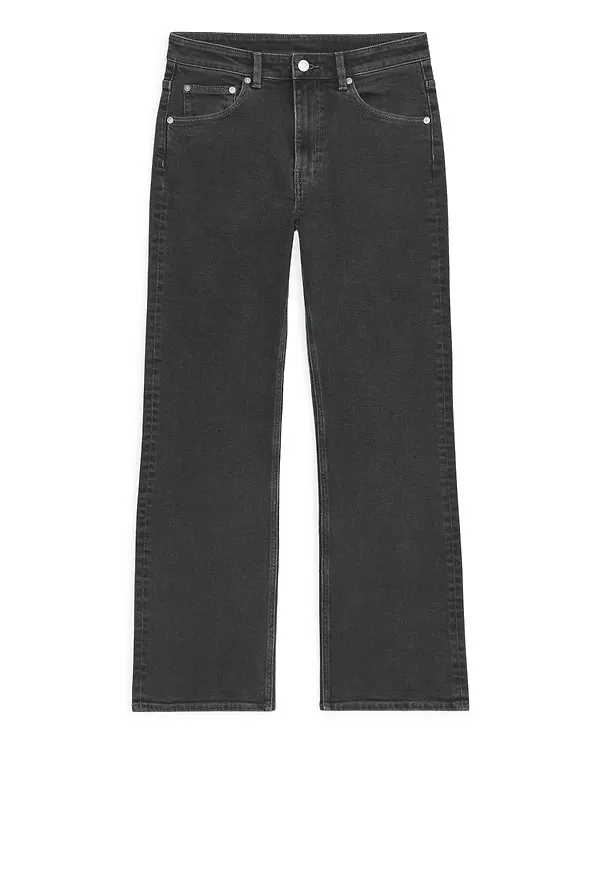FLARED CROPPED STRETCH Jeans - Black