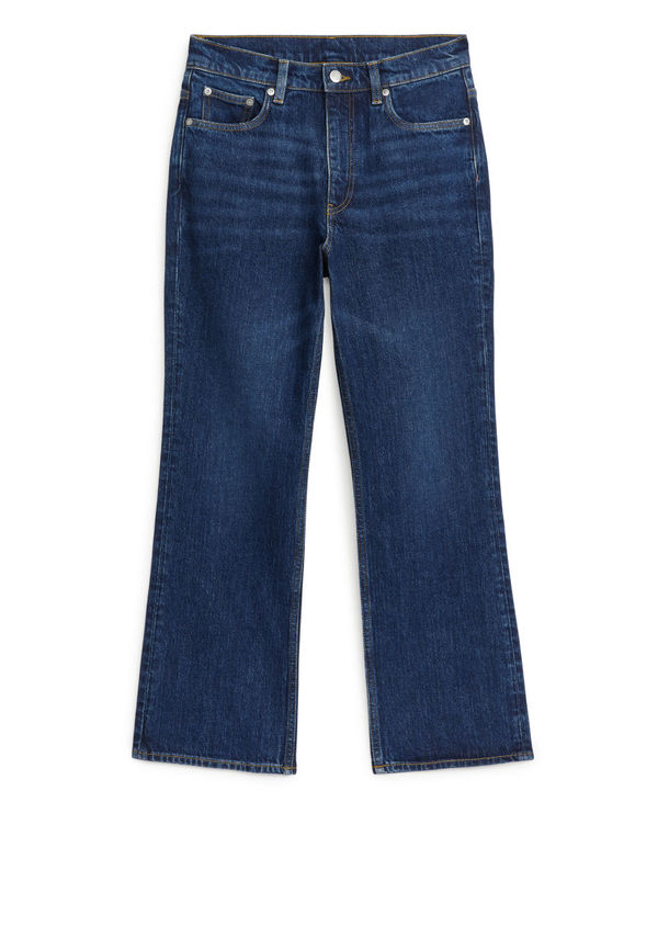 FLARED CROPPED Stretch Jeans - Blue